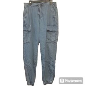 American Eagle blue Baggy Mom Joggers NWOT